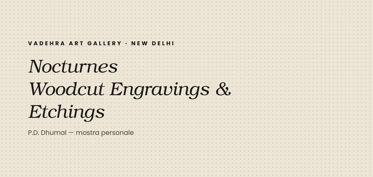 Nocturnes | Woodcut Engravings and Etchings by P.D. Dhumal