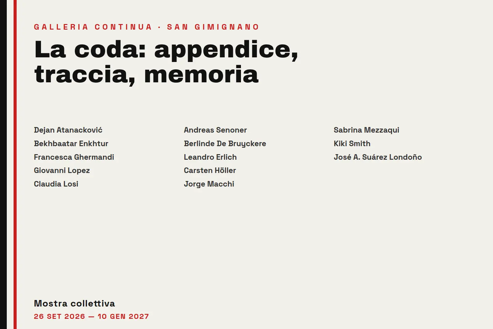 La coda: appendice, traccia, memoria