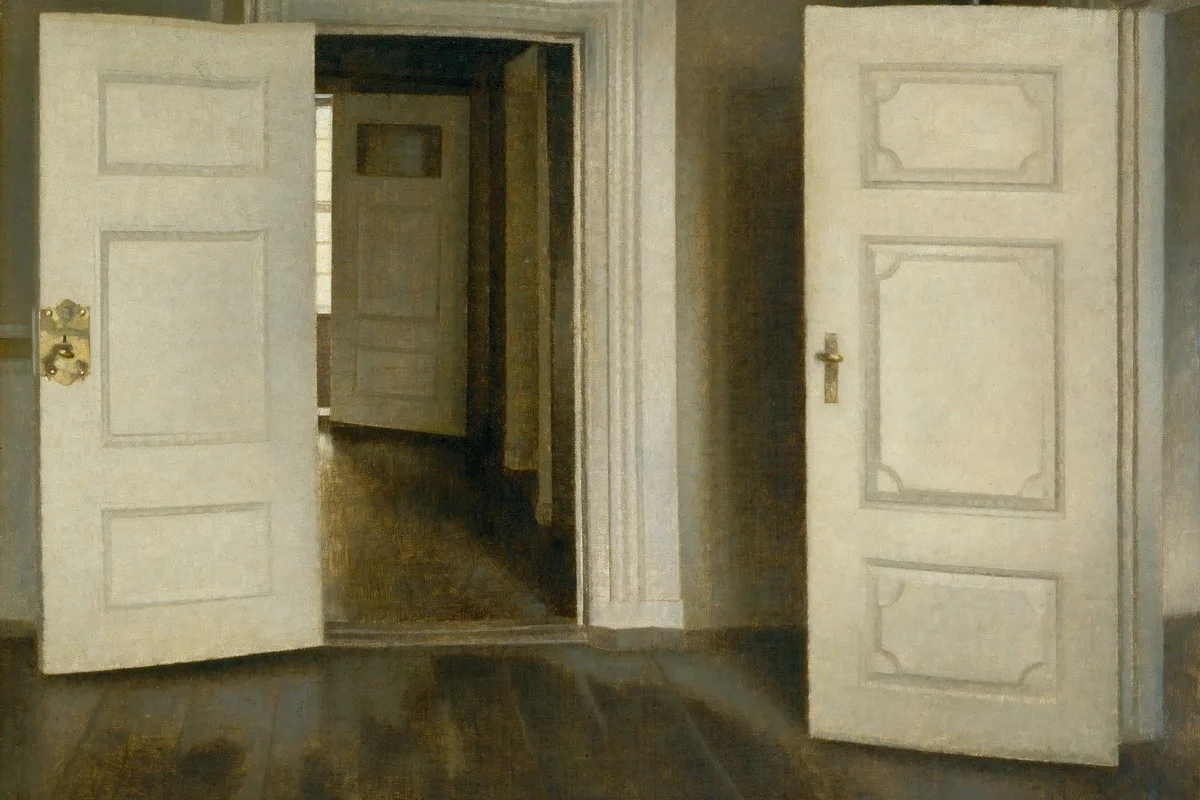 Vilhelm Hammershøi, «Open Doors», 1905, The David Collection, Copenaghen. Foto Pernille Klemp. Diritti dell'immagine riservati.
